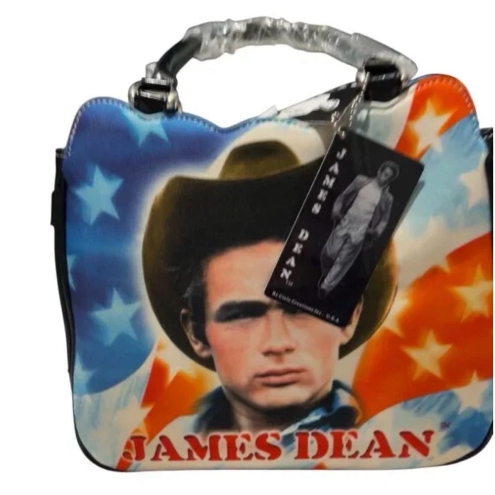 #1005 James Dean Graphic Star Print Shoulder Bag in Multi-Color